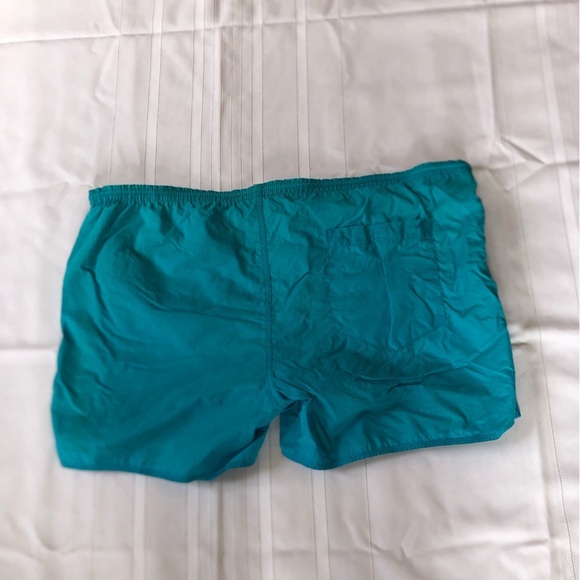 Vtg Teal Nike Embroidered Swimming Trunks - Picture 6 of 13